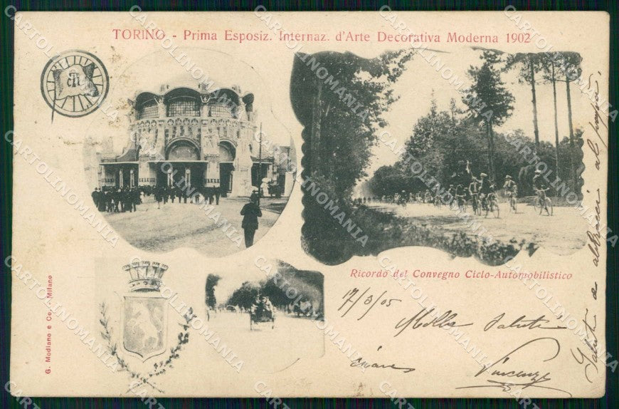 Torino Città Ricordo di Convegno Ciclo Automobilistico Modiano cartolina RT3467 – fronte