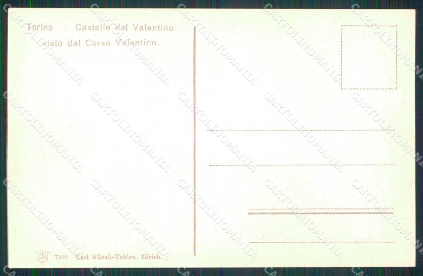 Torino Città Castello del Valentino Tobler 7105 cartolina RT3474 – retro