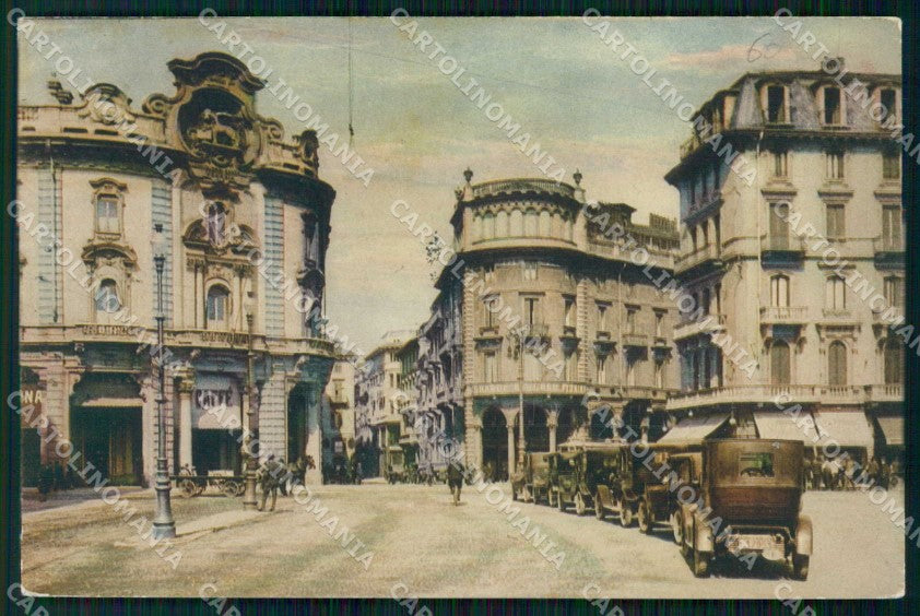 Torino Città Piazza Solferino Automobili cartolina RT3500 – fronte