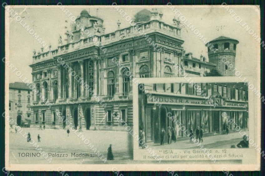 Torino Città Palazzo Madama PIEGHINA Alinari cartolina RT3502 – fronte