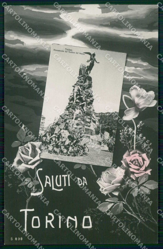 Torino Città Saluti da Monumento Traforo Frejus Foto cartolina RT3508 – fronte