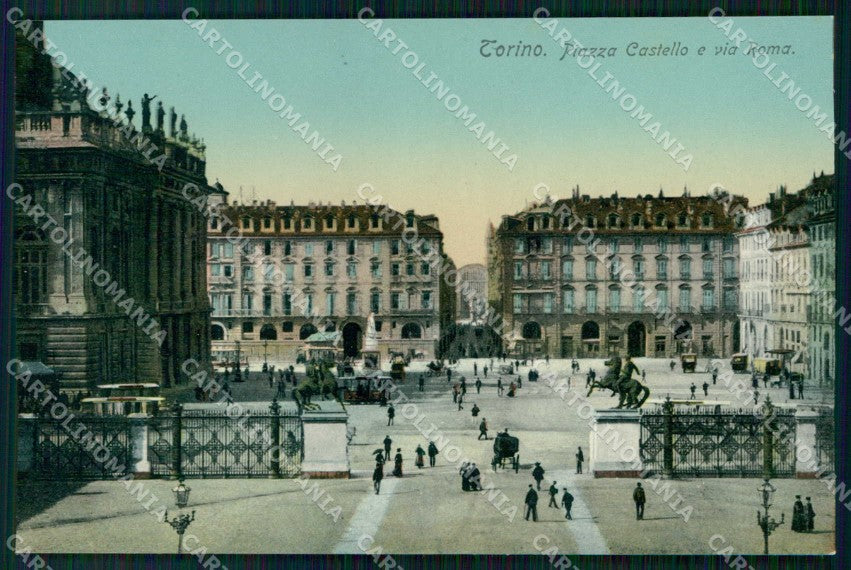 Torino Città Piazza Castello Via Roma Foto cartolina RT3510 – fronte