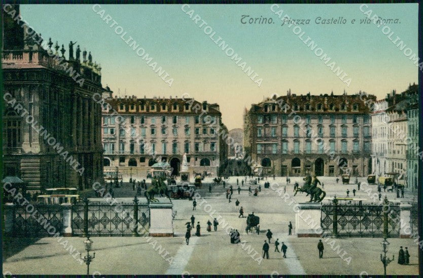 Torino Città Piazza Castello Via Roma Foto cartolina RT3511 – fronte