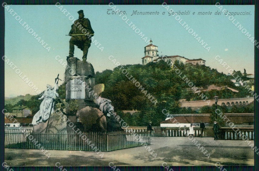 Torino Città Monumento Garibaldi Monte dei Cappuccini Foto cartolina RT3514 – fronte