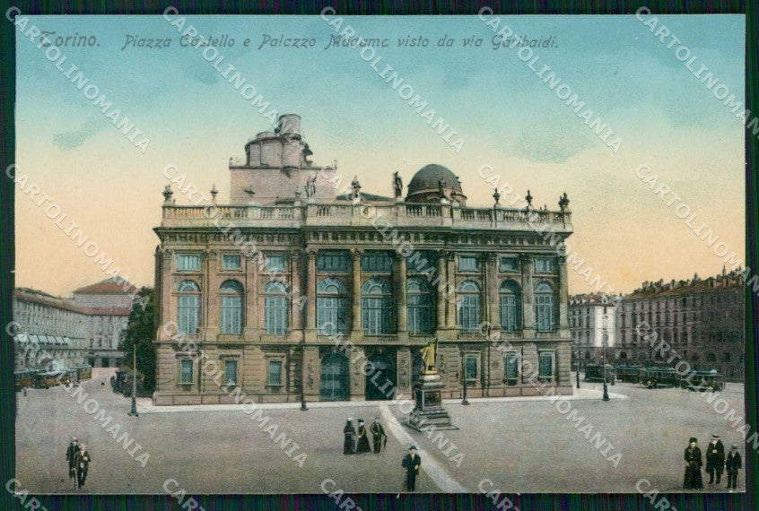 Torino Città Piazza Castello Tram Palazzo Madama Foto cartolina RT3516 – fronte