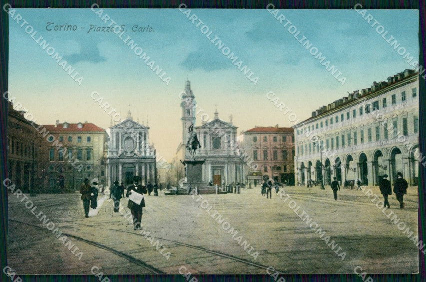 Torino Città Piazza San Carlo Foto cartolina RT3517 – fronte