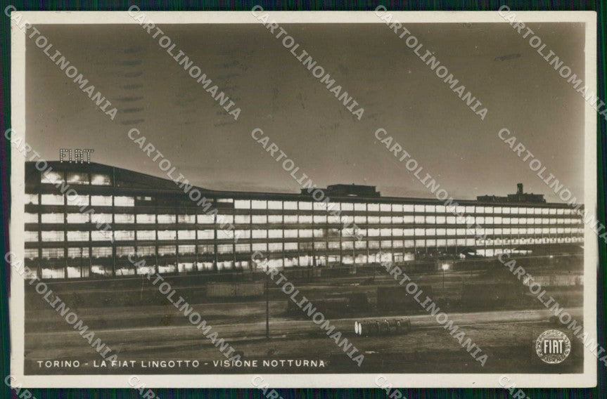Torino Città Fiat Lingotto Visione Notturna Foto cartolina RT3522 – fronte