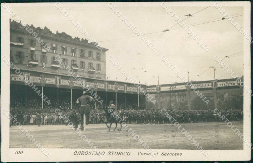 Torino Città Carosello Storico Corsa al Saraceno Foto cartolina RT3523 – fronte
