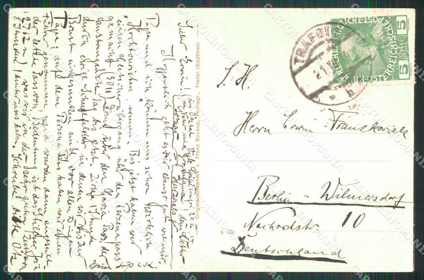 Bolzano Stelvio Trafoi Hotel Neue Post cartolina RT3526 – retro