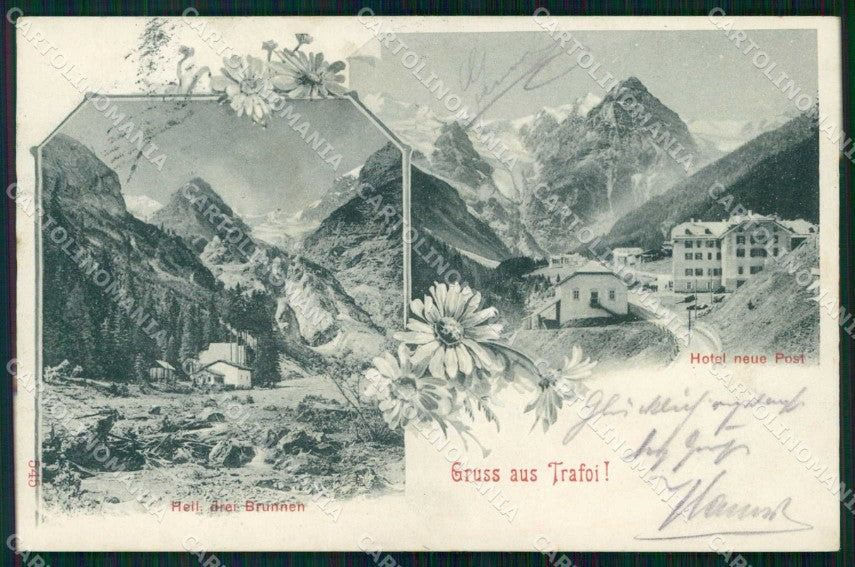 Bolzano Stelvio Trafoi Saluti da Hotel Neue Post cartolina RT3534 – fronte