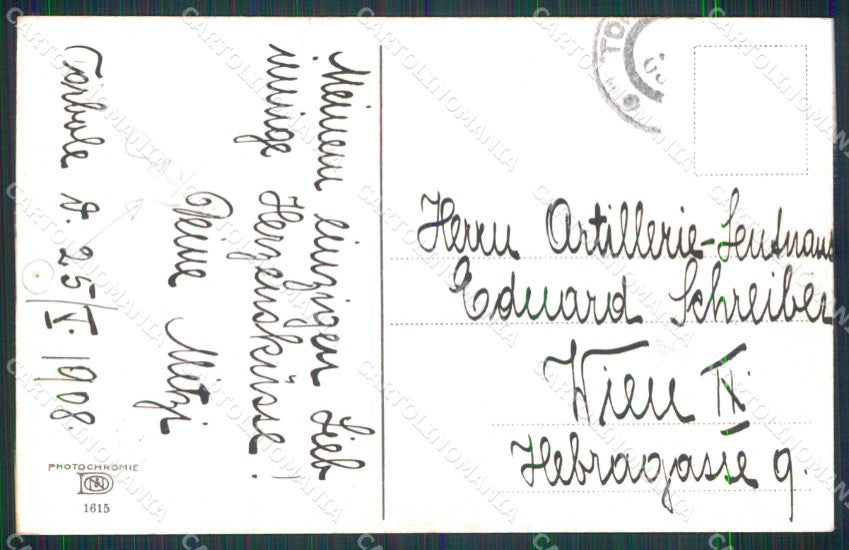 Trento Torbole Cipressi Lago di Garda FORO cartolina RT3556 – retro