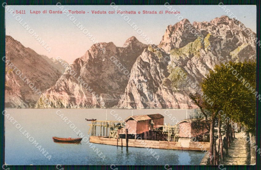 Trento Torbole Lago di Garda Veduta col Rocchetta cartolina RT3562 – fronte