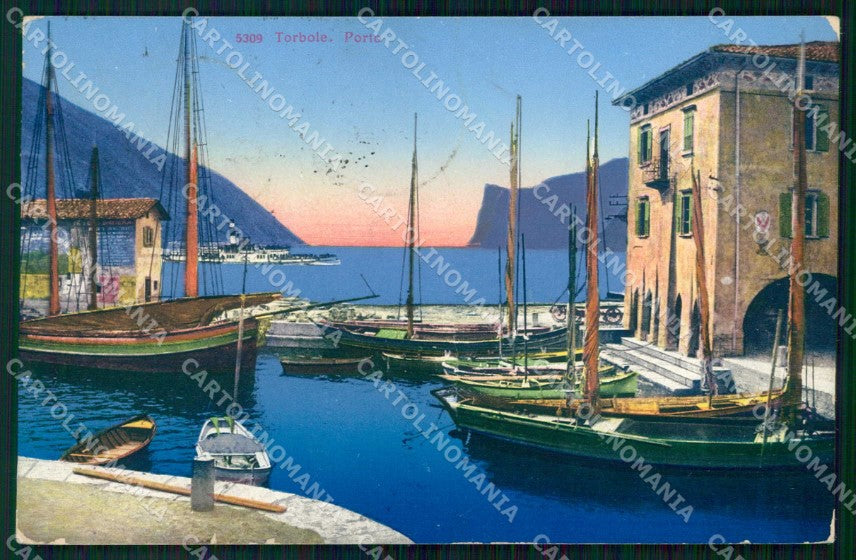 Trento Torbole Lago di Garda Barche Bender 5309 STRAPPINO cartolina RT3596 – fronte
