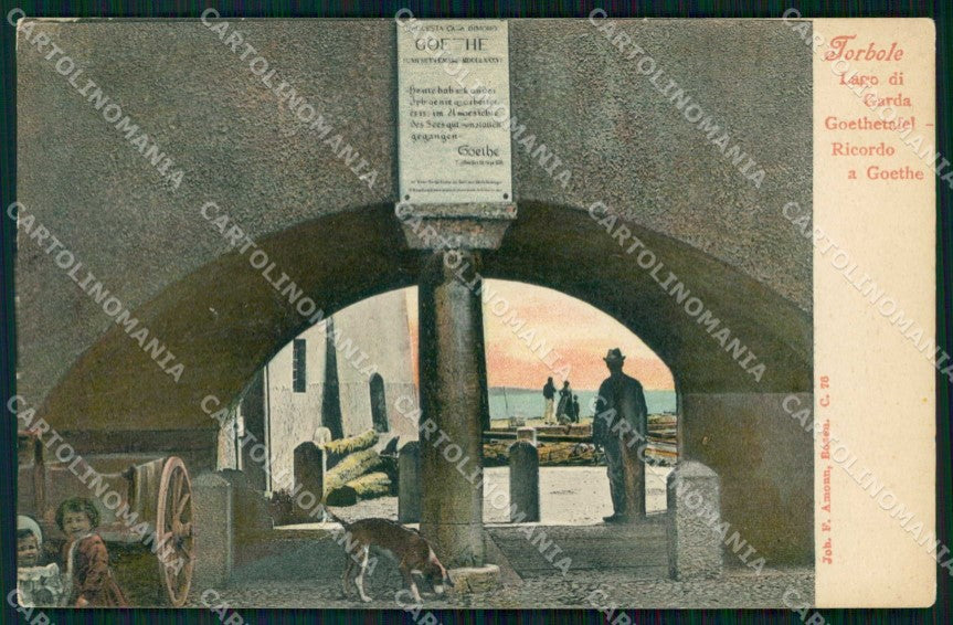 Trento Torbole Ricordo a Goethe Lago di Garda cartolina RT3600 – fronte