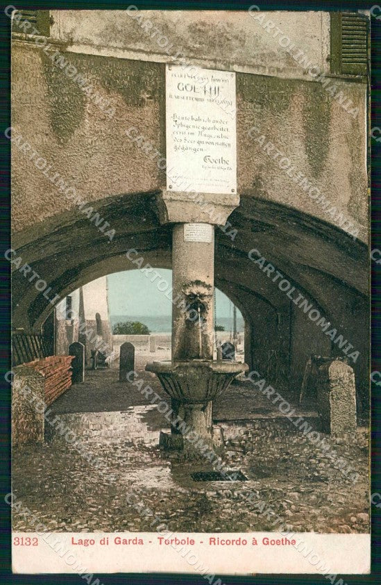 Trento Torbole Ricordo a Goethe Lago di Garda cartolina RT3601 – fronte