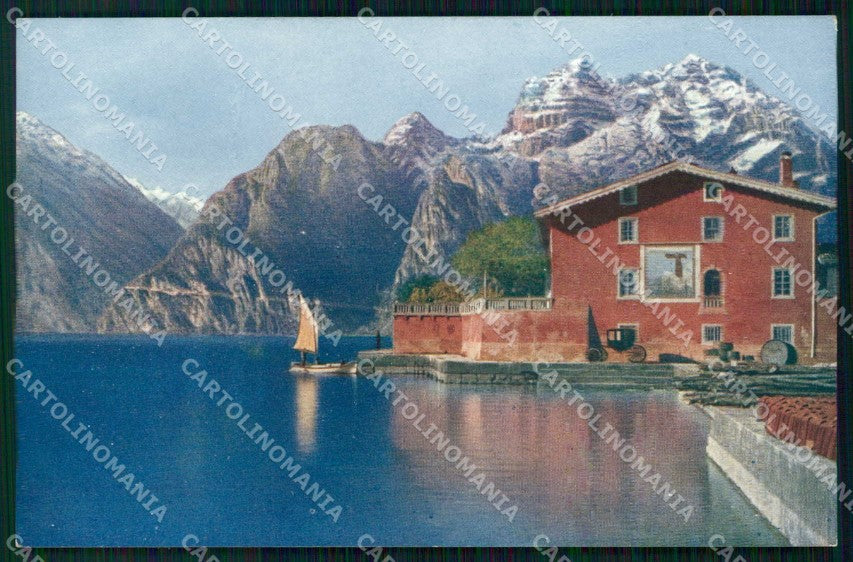 Trento Torbole Lago di Garda Monte Oro Barca cartolina RT3608 – fronte