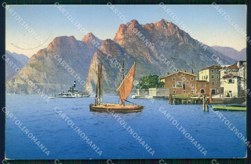 Trento Torbole Lago di Garda Piroscafo Rocchetta Bender 5215 cartolina RT3609 – fronte