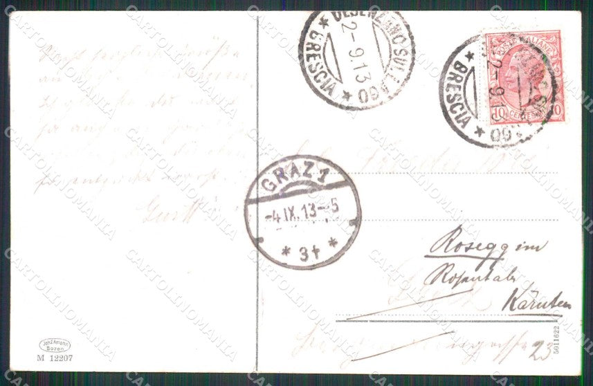 Trento Torbole Lago di Garda Villa Giuliani cartolina RT3611 – retro