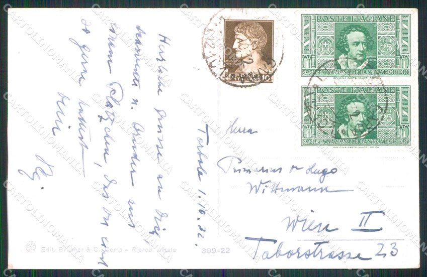Trento Torbole Lago di Garda Barca Brunner 309 22 cartolina RT3616 – retro
