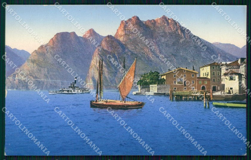Trento Torbole Lago di Garda Piroscafo Bender 5215 cartolina RT3617 – fronte