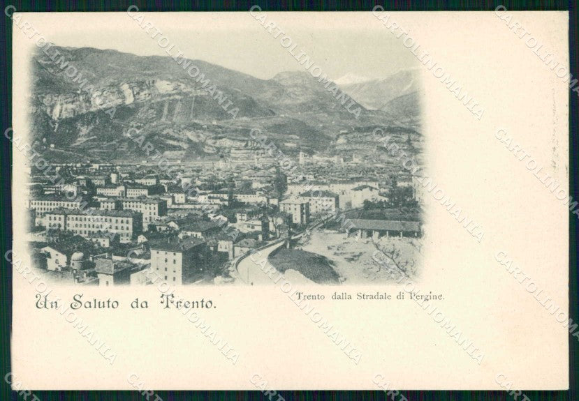 Trento Città Saluto da Stradale di Pergine cartolina RT3632 – fronte