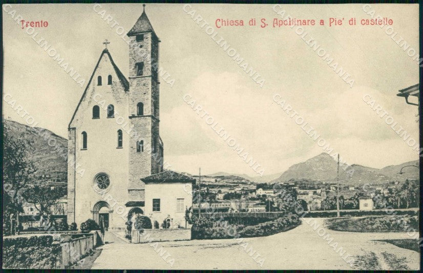 Trento Città Pie' di Castello Chiesa di Sant'Apollinare cartolina RT3650 – fronte