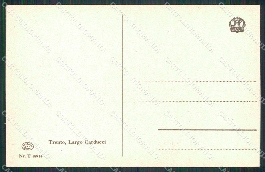 Trento Città Largo Carducci cartolina RT3651 – retro