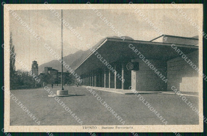 Trento Città Stazione Ferroviaria cartolina RT3655 – fronte