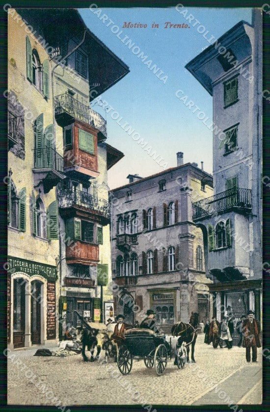 Trento Città Motivo Calesse cartolina RT3656 – fronte