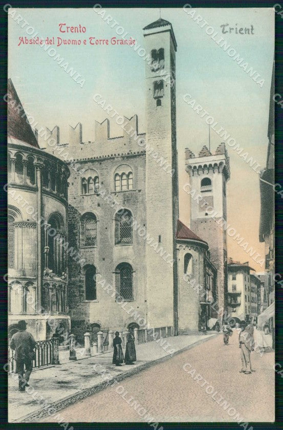 Trento Città Abside del Duomo Torre Grande Stengel 7172 cartolina RT3670 – fronte