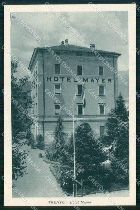 Trento Città Hotel Mayer cartolina RT3671 – fronte