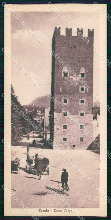 Trento Città Torre Vanga mini cartolina RT3674 – fronte