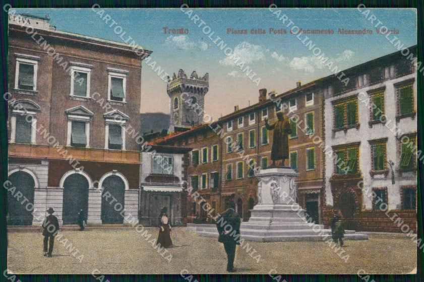 Trento Città Piazza della Posta Monumento Alessandro Vittoria cartolina RT3676 – fronte