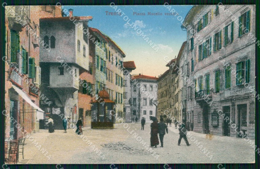 Trento Città Piazza Macello Vecchio cartolina RT3679 – fronte