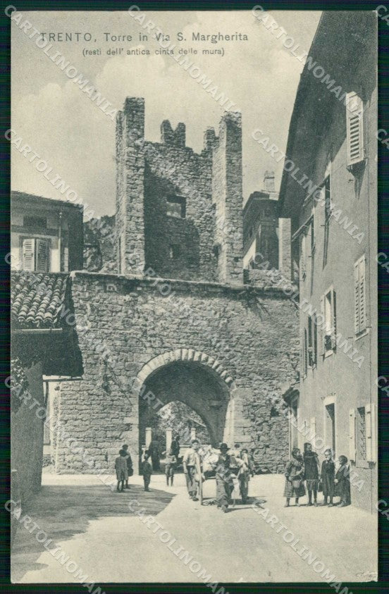 Trento Città Torre in Via Santa Margherita cartolina RT3683 – fronte