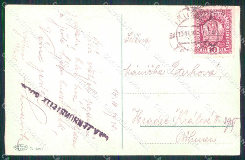 Trento Città Palazzo Larcher cartolina RT3684 – retro