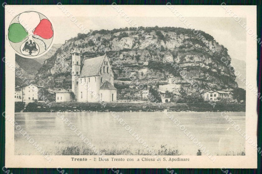 Trento Città Chiesa Sant'Apollinare Alterocca 43873 Tricolore cartolina RT3692 – fronte