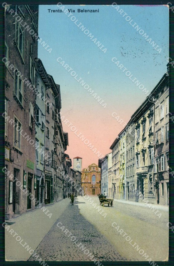 Trento Città Via Bellenzani cartolina RT3695 – fronte