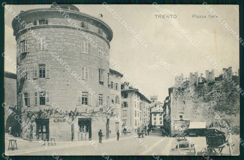 Trento Città Piazza Fiera cartolina RT3699 – fronte