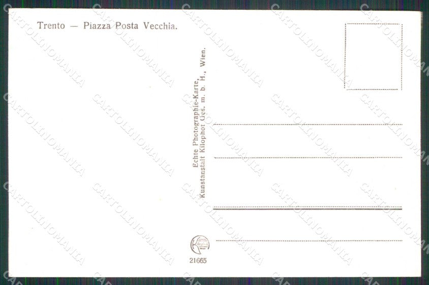 Trento Città Piazza Posta Vecchia Foto cartolina RT3707 – retro