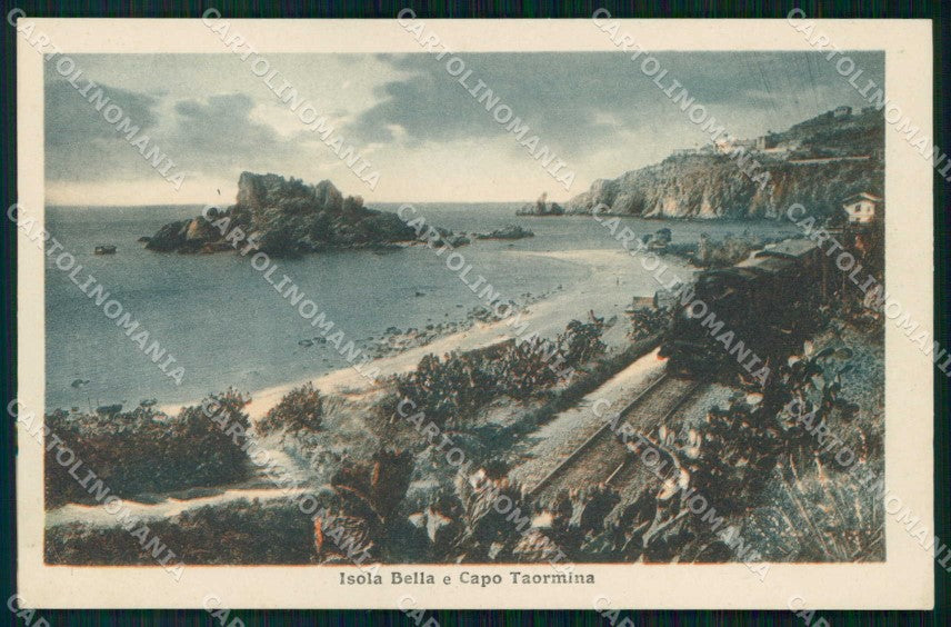 Messina Taormina Isola Bella cartolina RT3714 – fronte