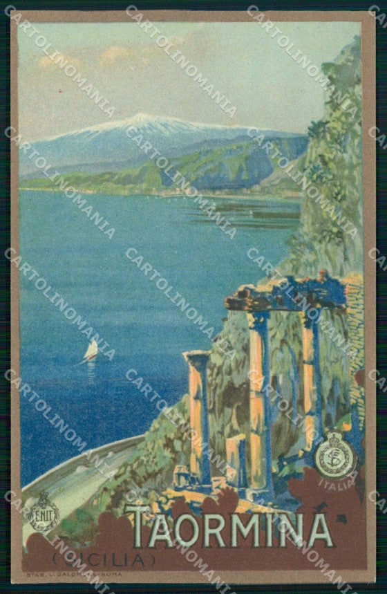 Messina Taormina Enit cartolina RT3726 – fronte