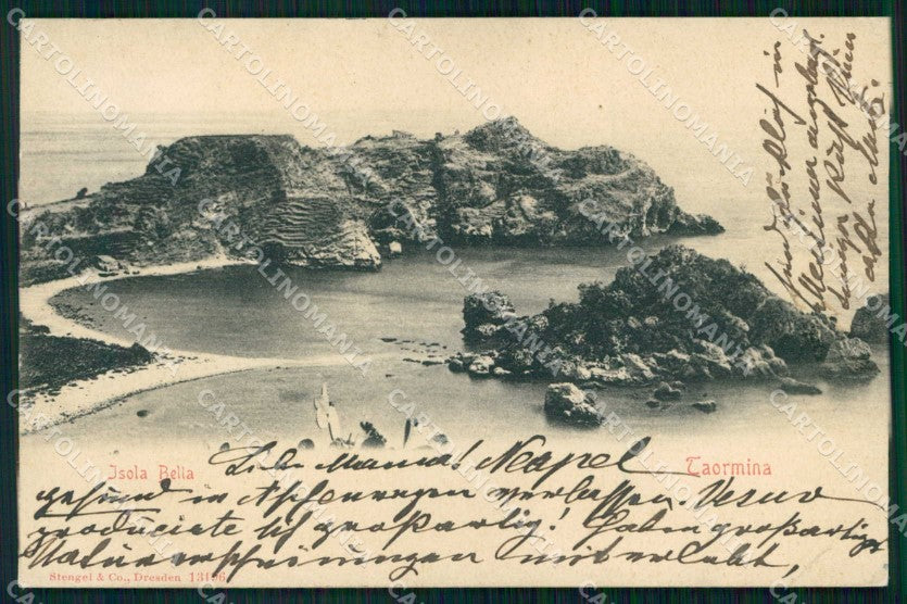 Messina Taormina Isola Bella Stengel 13196 cartolina RT3730 – fronte