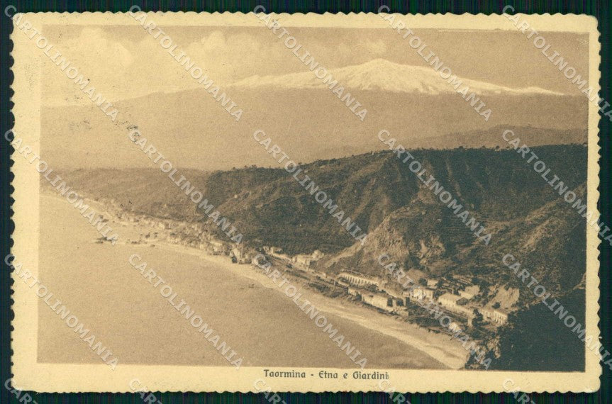 Messina Taormina Giardini Etna cartolina RT3731 – fronte