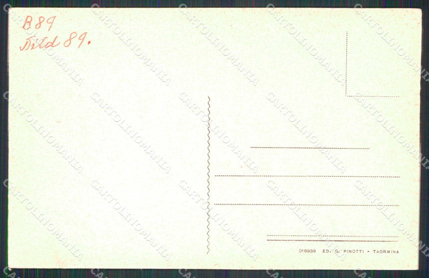 Messina Taormina Villa San Pietro Hotel Bristol cartolina RT3751 – retro