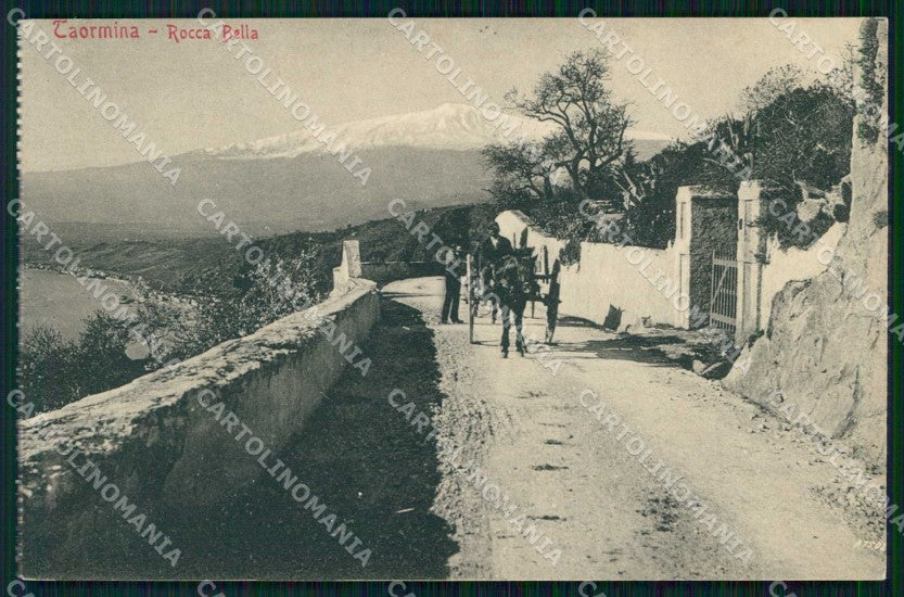 Messina Taormina Rocca Bella cartolina RT3753 – fronte