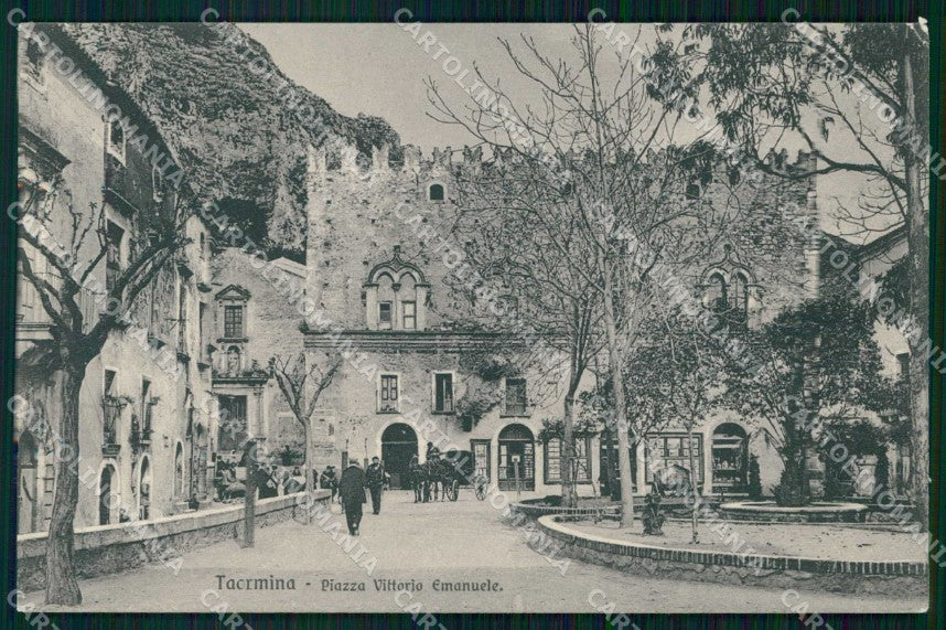 Messina Taormina Piazza Vittorio Emanuele Brunner 9807 cartolina RT3762 – fronte