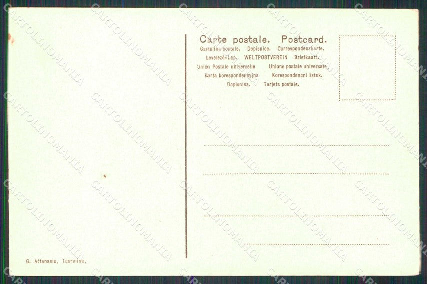 Messina Taormina Vista del Grand Hotel Metropole cartolina RT3768 – retro
