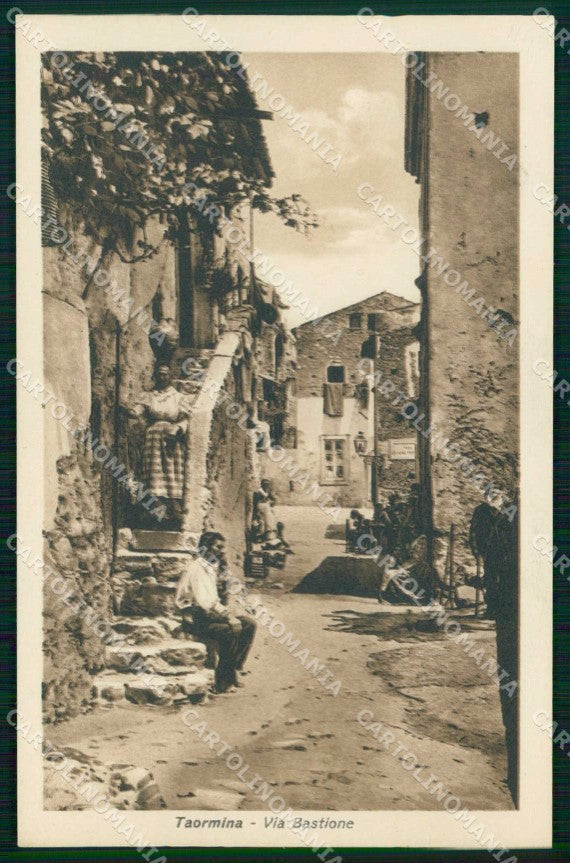 Messina Taormina Via Bastione cartolina RT3784 – fronte