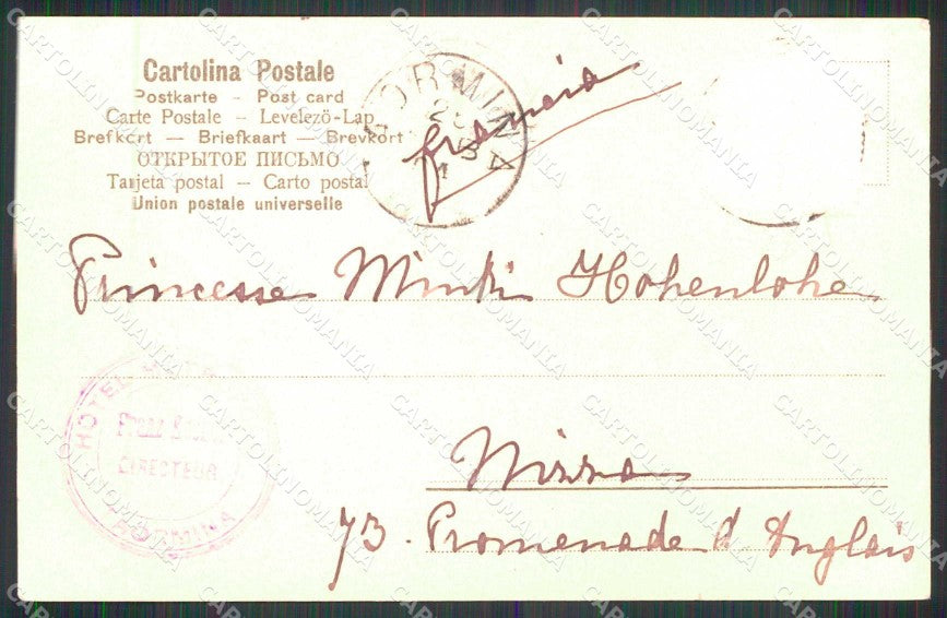 Messina Taormina Strada con Etna Stengel 19764 ABRASA cartolina RT3833 – retro
